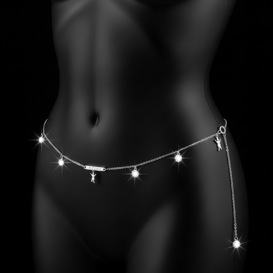 Chaîne de Taille "Atlas Constellation Discrète" | Argent 925 & Moissanite
