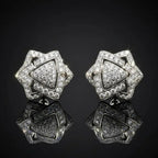 Boucles d'Oreilles Argent 925 Moissanite Spirale | Clous Unisexe Atlas - Atlas - Jewelry