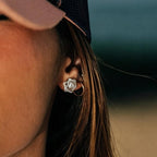 Boucles d'Oreilles Atlas Vortex Argent 925 Moissanite | Clous Unisexe