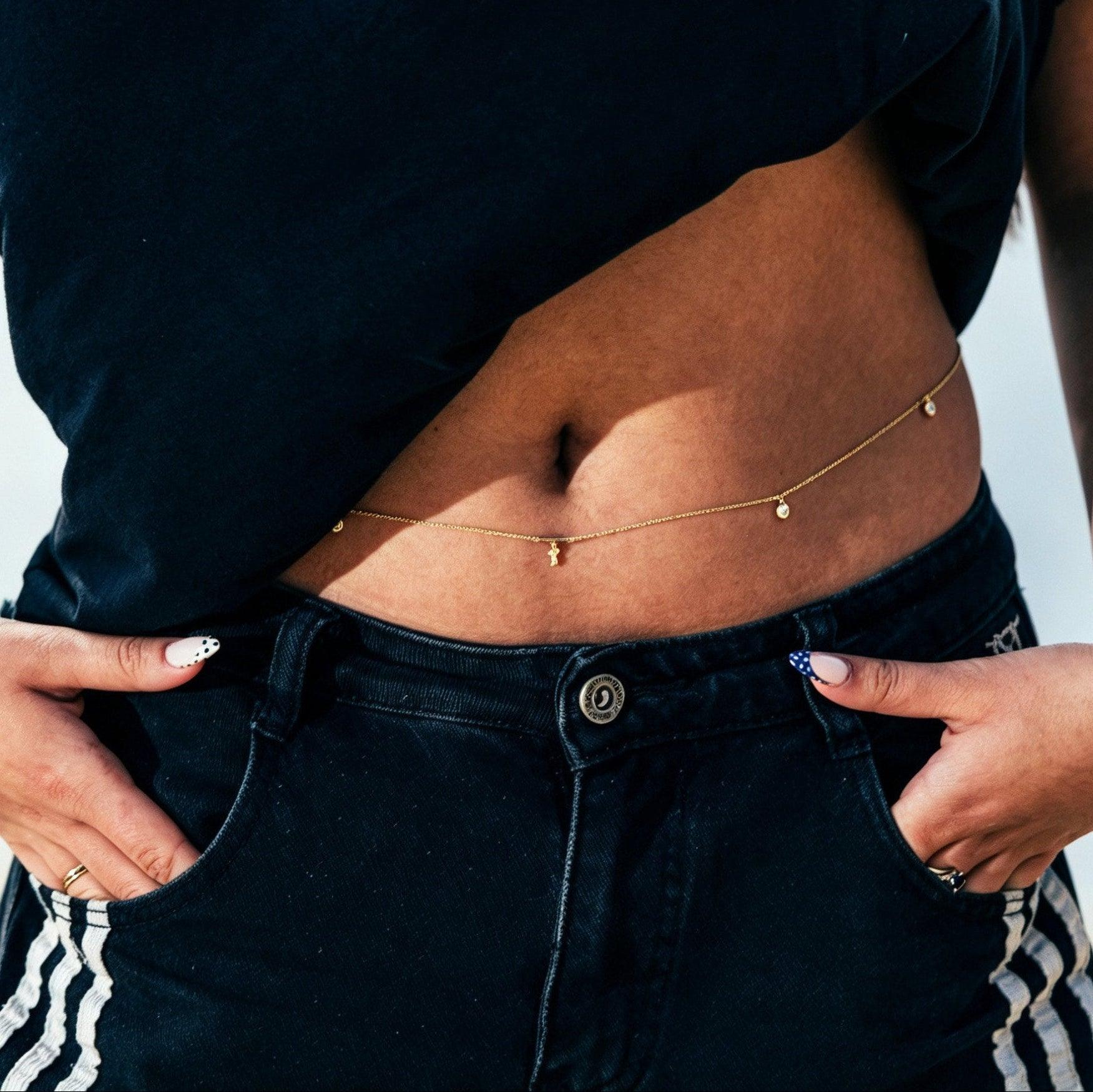 Chaîne de Taille Atlas Lumina Argent 925 Plaqué Or | Body Chain Femme