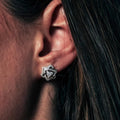 Boucles d'Oreilles Atlas Vortex Argent 925 Moissanite | Clous Unisexe
